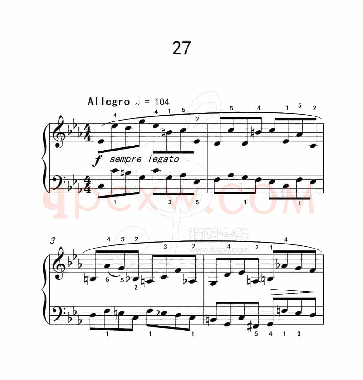 练习曲 27（克拉莫钢琴练习曲60首）
