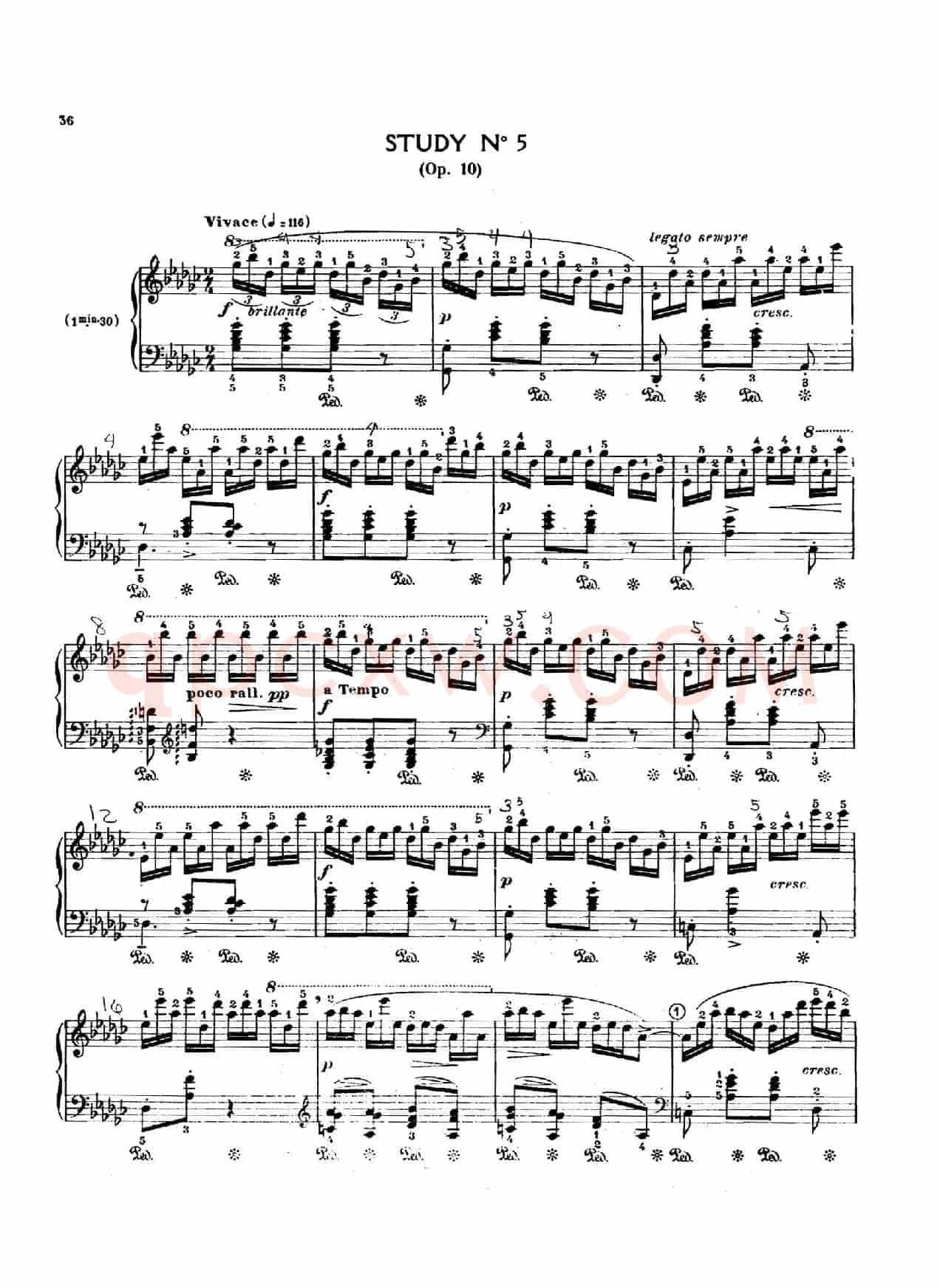 12 Etudes Op.10 柯尔托教学版(12首练习曲·5)