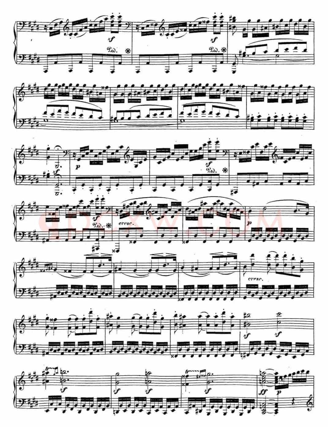 贝多芬钢琴奏鸣曲14 月光 升c小调 Op.27 No.2 C-sharp minor