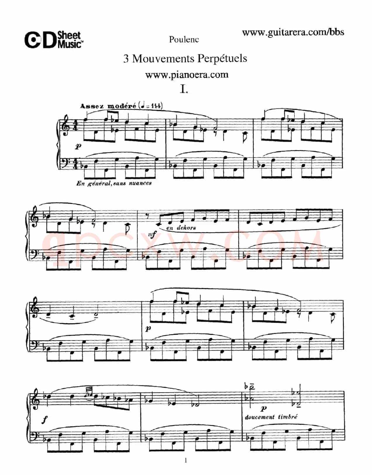 Trois Mouvements Perpetuel(3首无穷动·1)