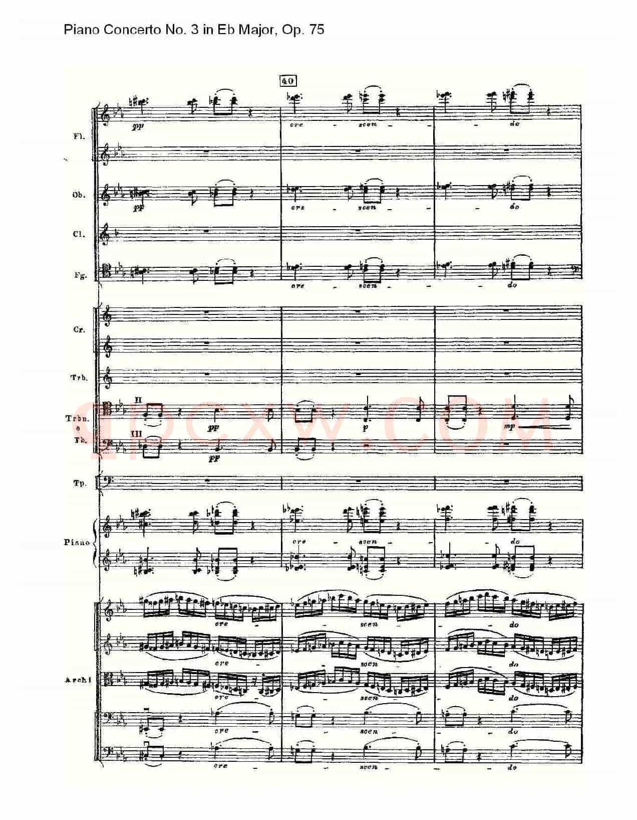 Piano Concerto No.3 in Eb Major,Op.75(Eb大调第三钢琴协奏曲)