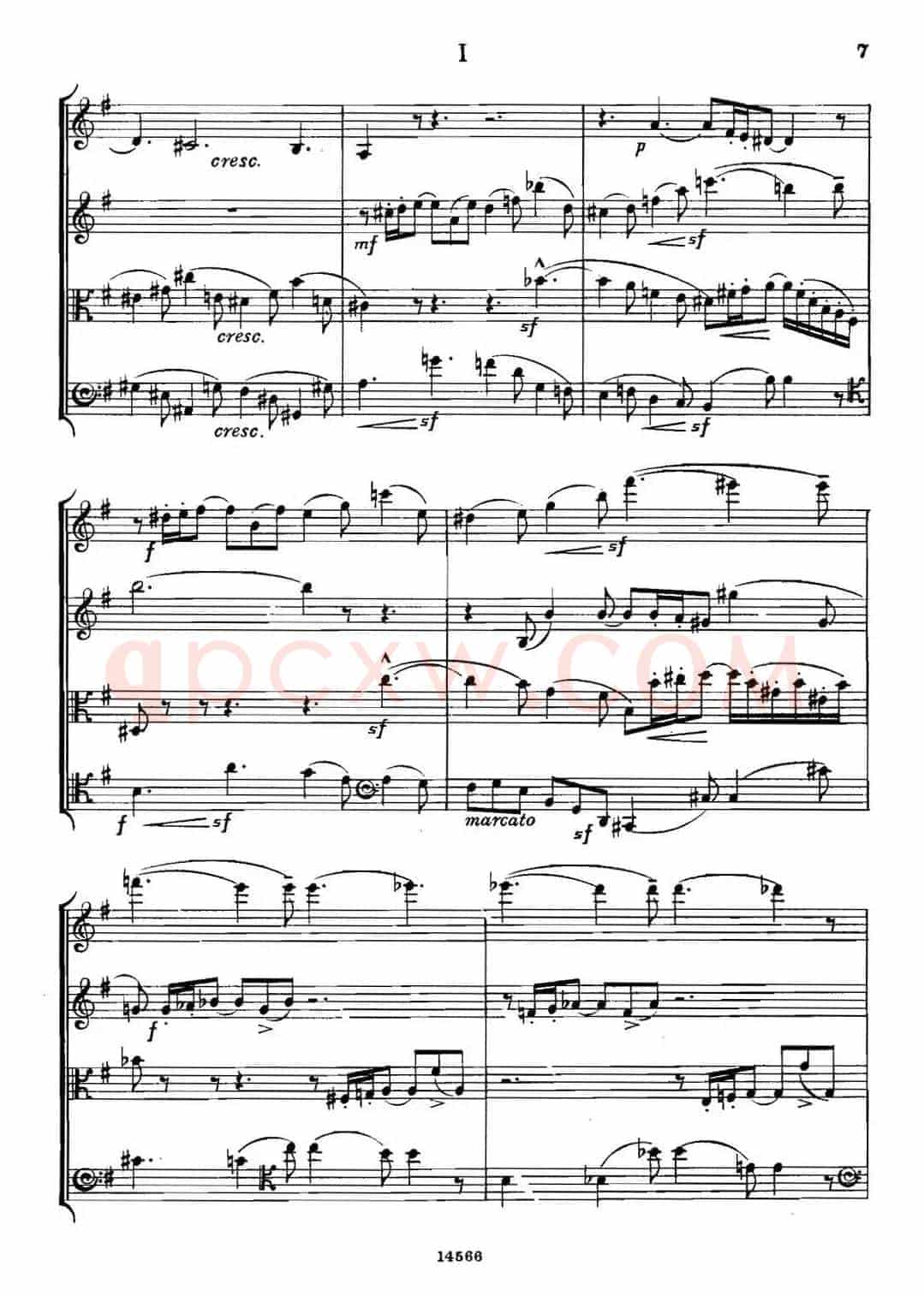 QUARTET Op.83(第一部分)(弦乐四重奏)