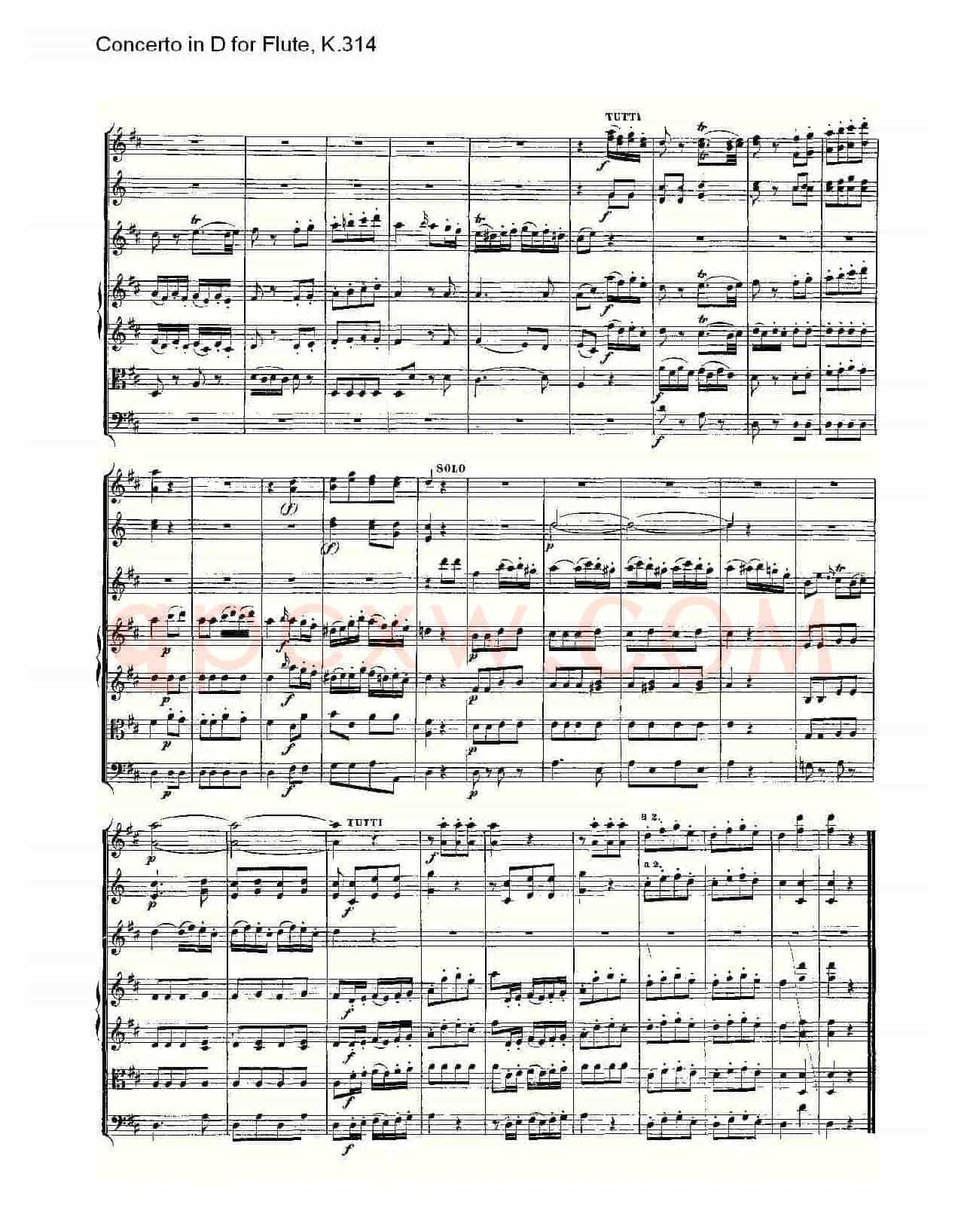 Concerto in D for Flute, K.314（D调长笛协奏曲, K.314）