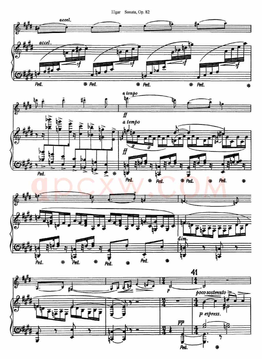 Violin Sonata Op.82（小提琴+钢琴伴奏）