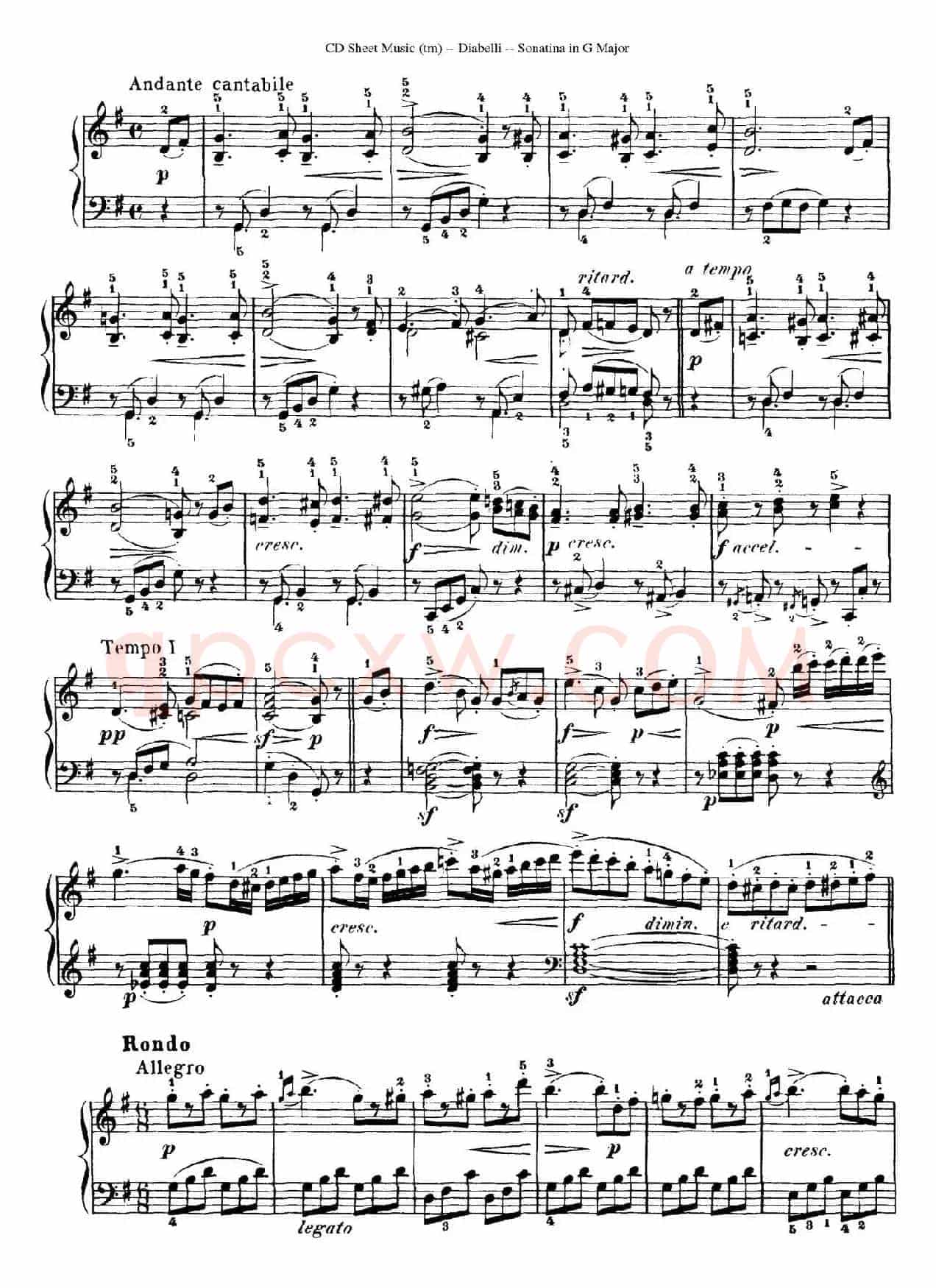7 Piano Sonatinas Op.168(7首钢琴小奏鸣曲 No.6)