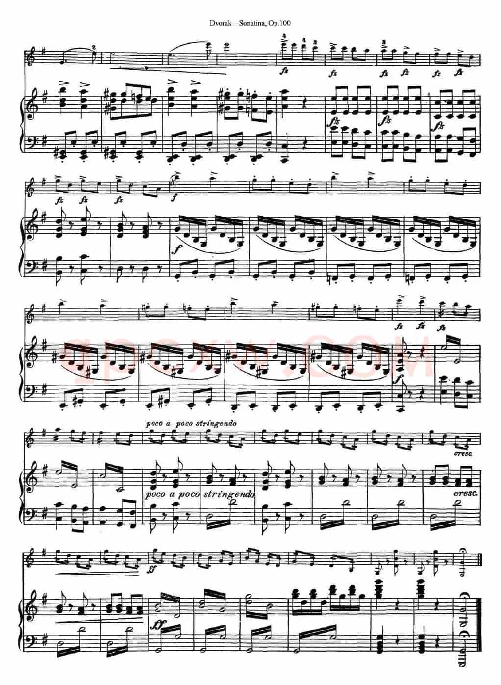 Violin Sonatina Op.100（小提琴+钢琴伴奏）
