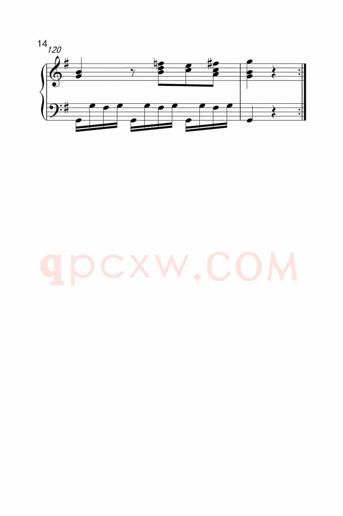第六级 2.G大调奏鸣曲 莫扎特（中央音乐学院 钢琴（业余）考级教程 4-6级）