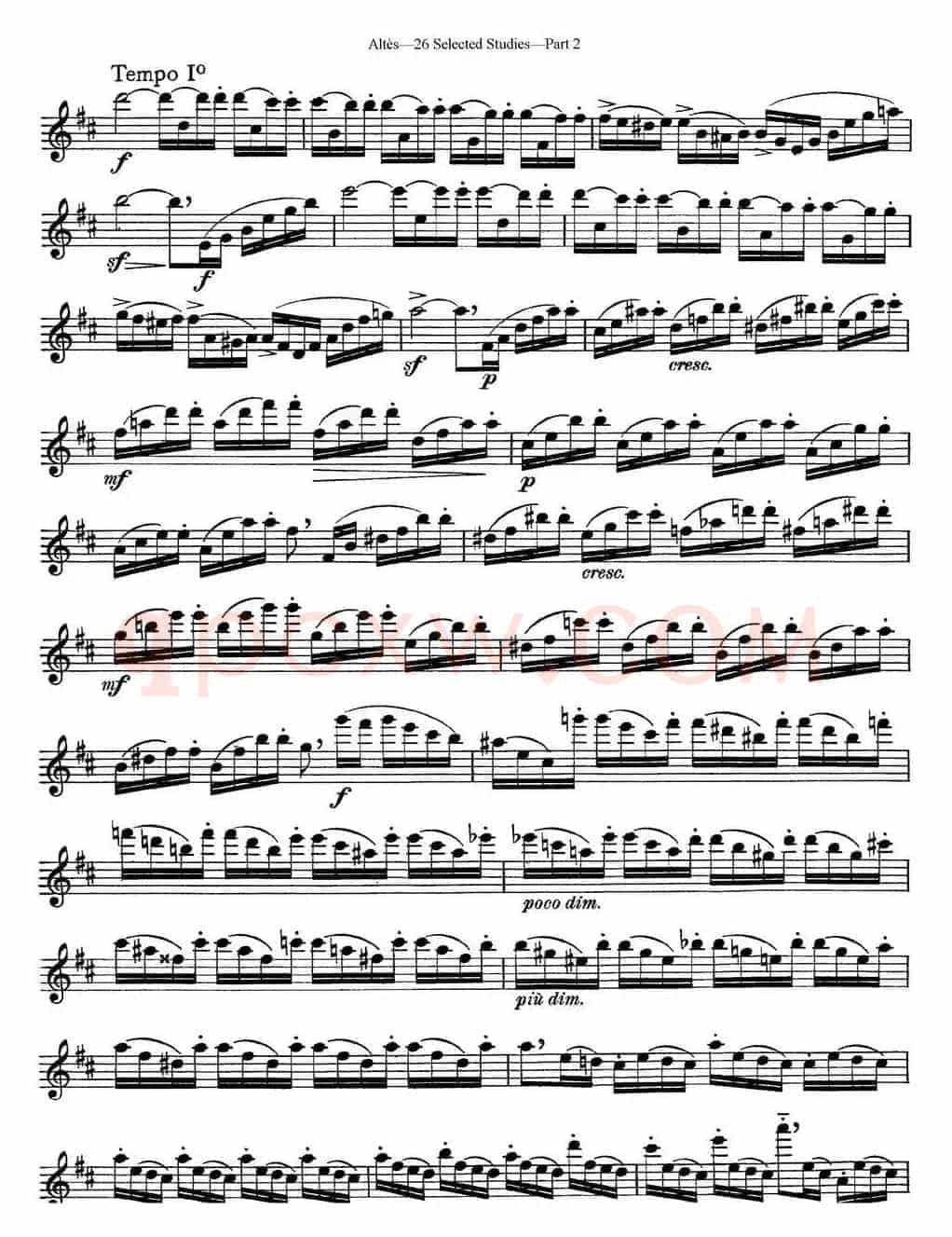 阿尔泰斯26首精选长笛练习曲（NO.21）