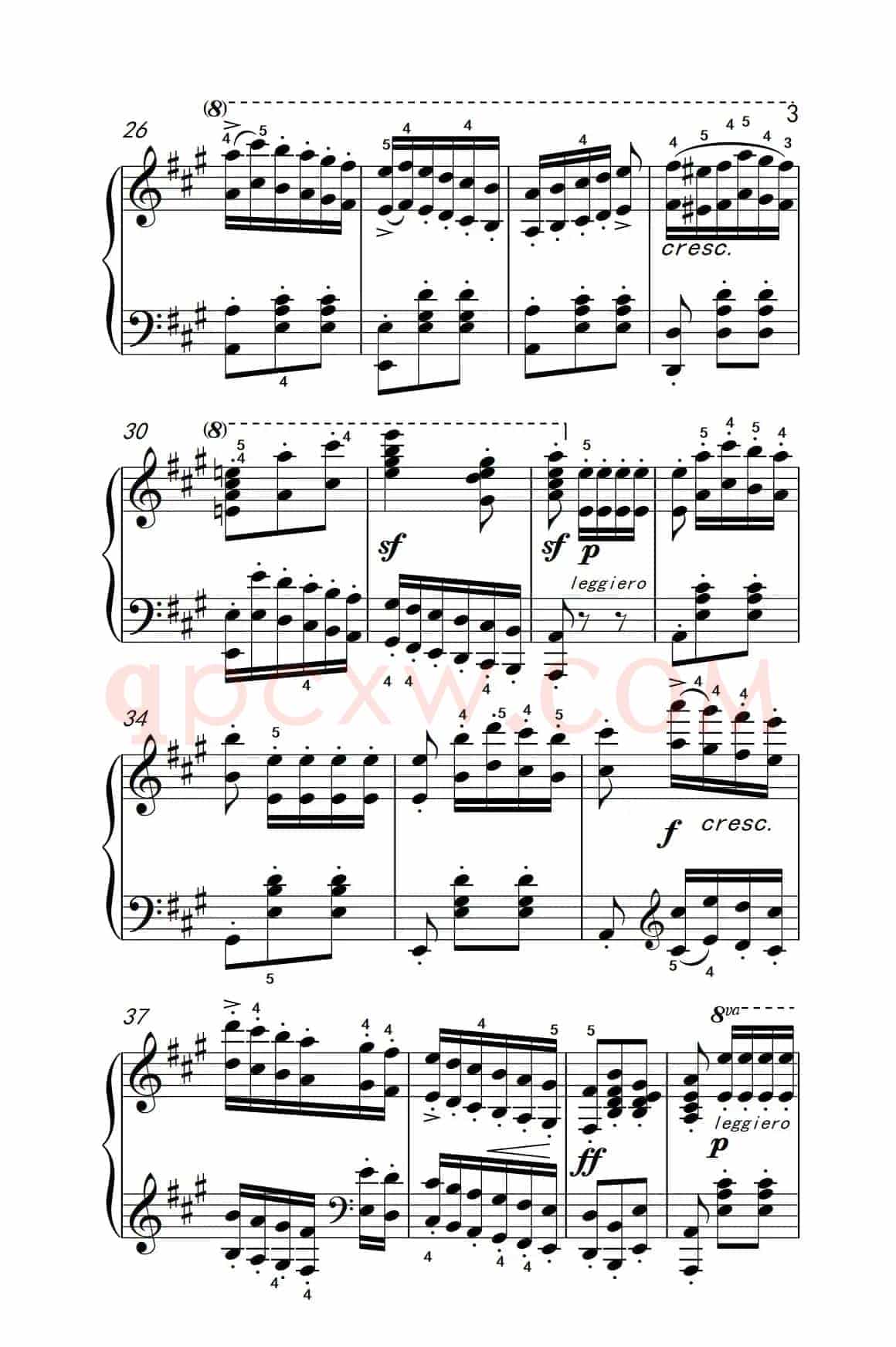 车尔尼钢琴八度练习曲 553（3）