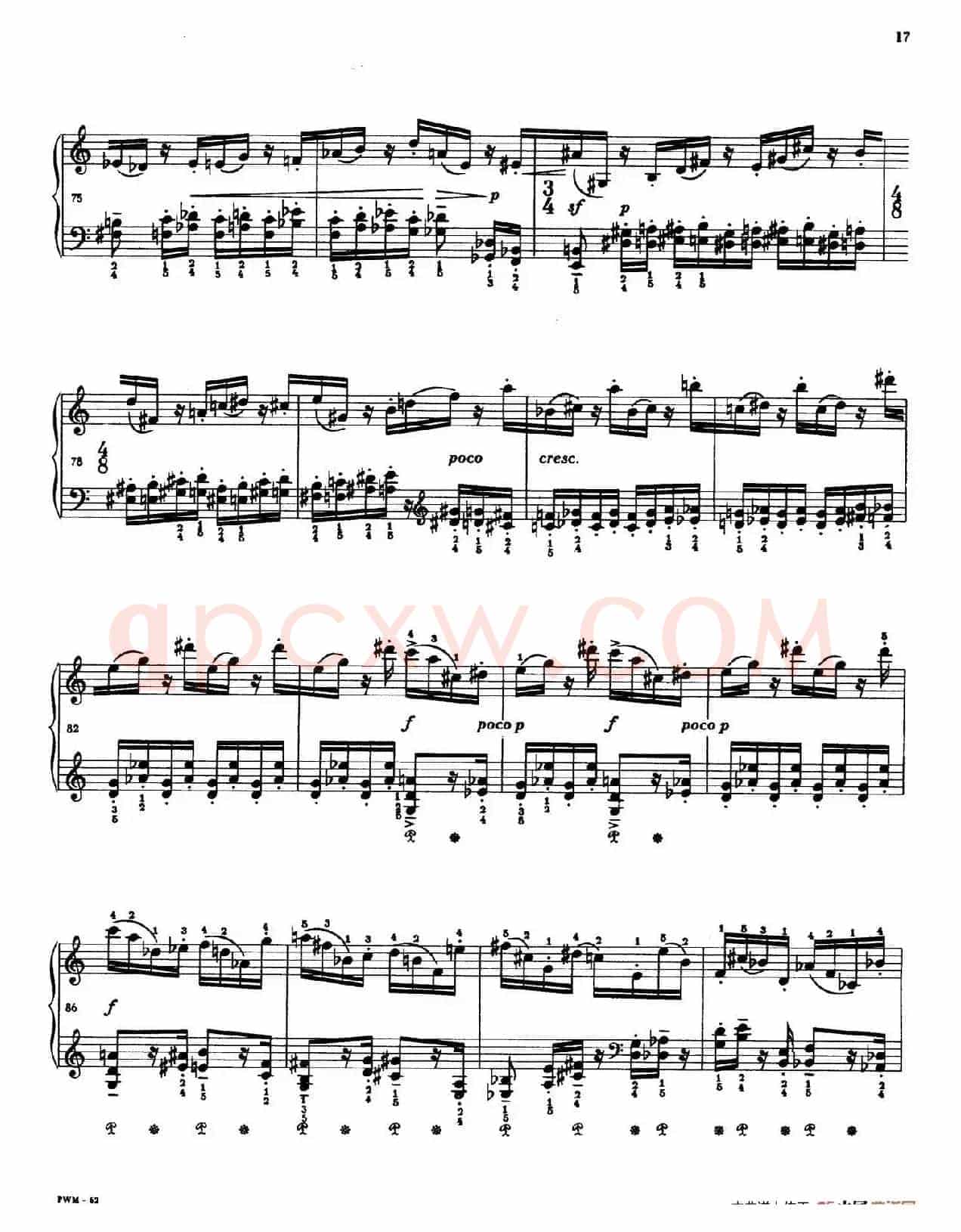 Two Studies(2首练习曲 2. 不过分的快板)