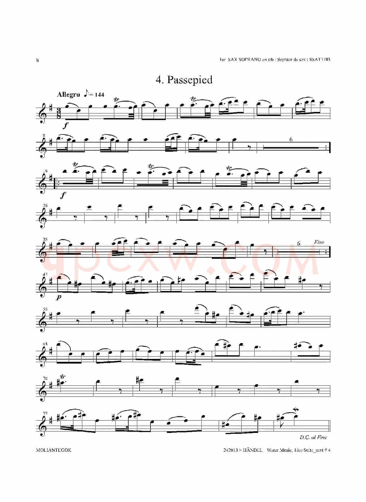 Water Music（HWV.348 No.1）（第一高音萨克斯）