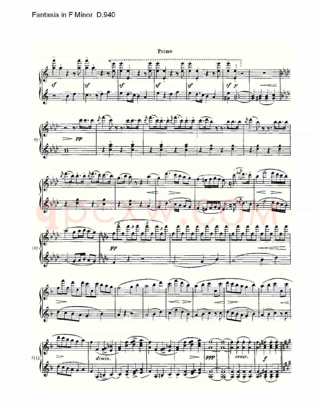 Fantasia in F Minor D.940（F小调幻想曲D.940）