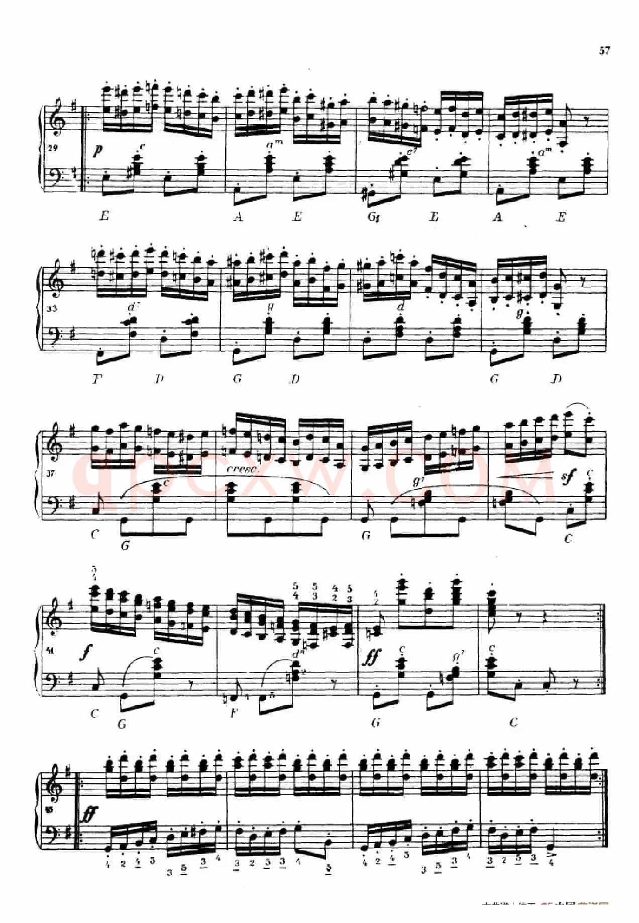 《车尔尼手风琴练习曲集》第Ⅳ册（第10——11首）