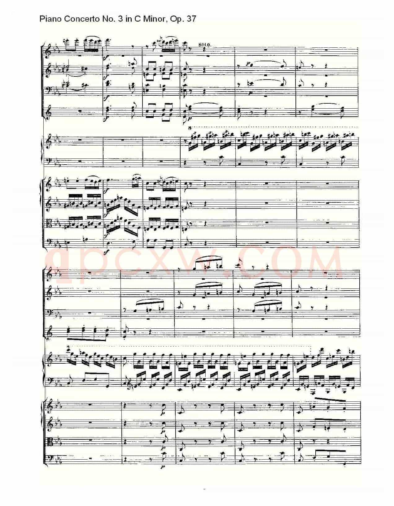 C小调钢琴第三协奏曲 Op.37 第三乐章
