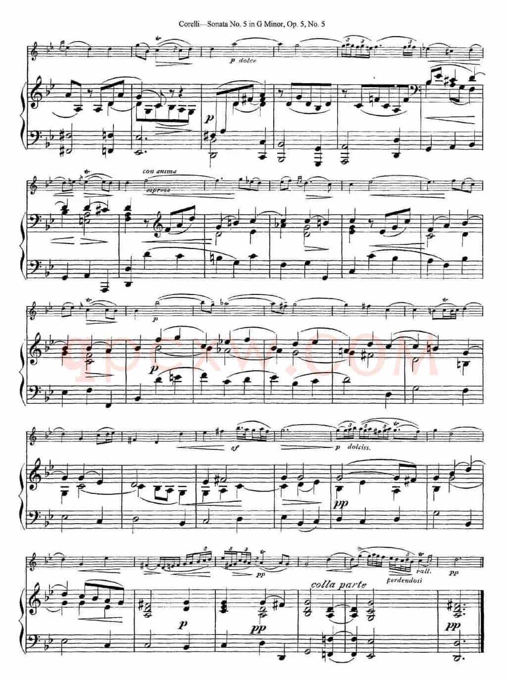 Sonata No.5 in G MinorOp.5 No.5（小提琴+钢琴伴奏）