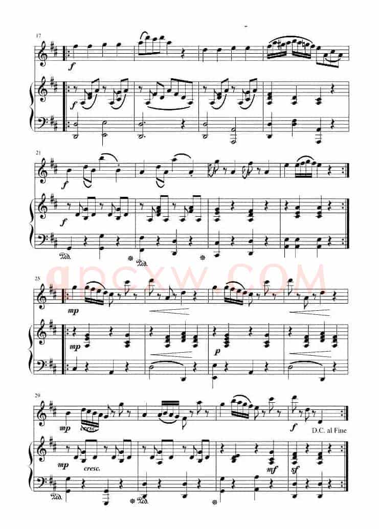 Gavotte（加沃特舞曲）（小提琴+钢琴）