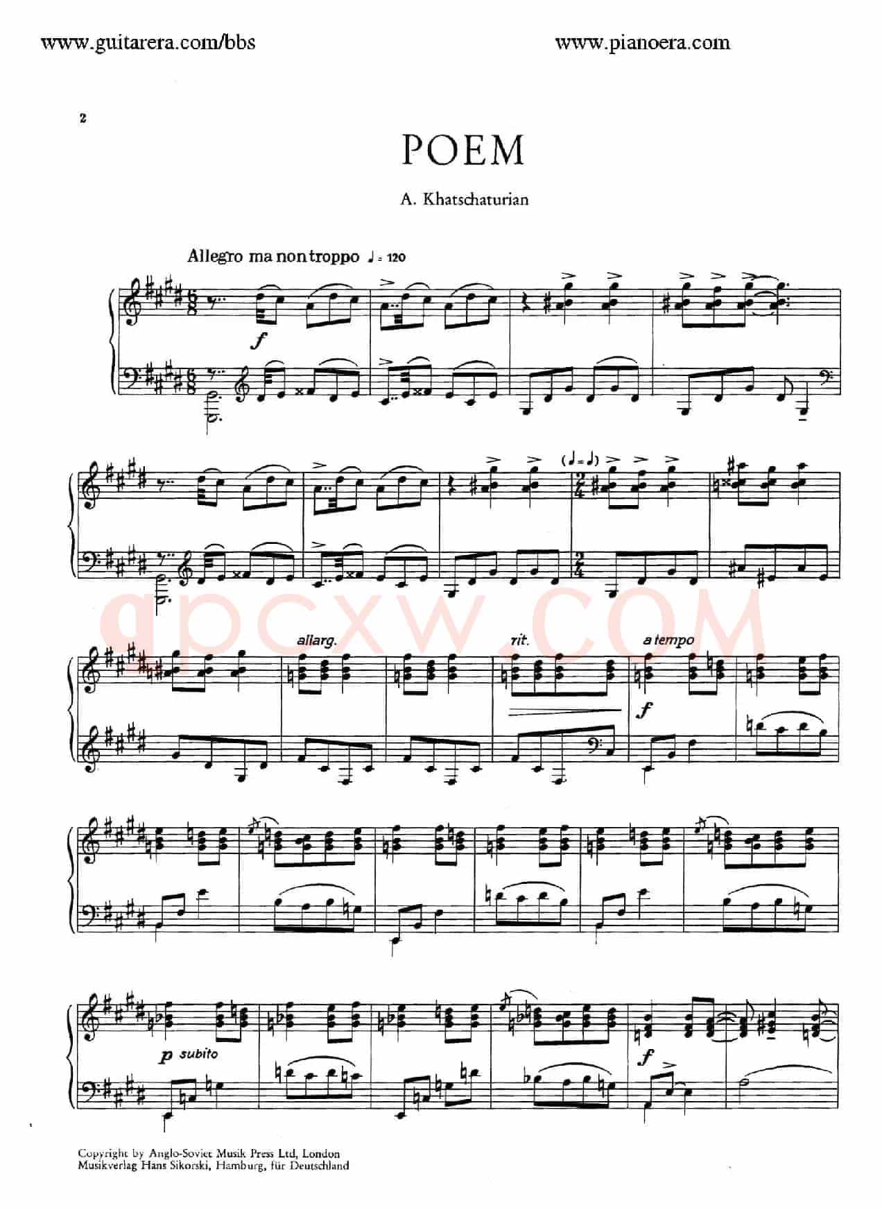 Poem in c-Sharp Minor Op.12（升c小调音诗）