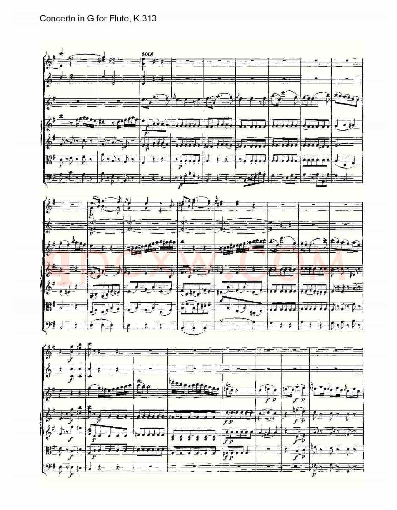 Concerto in G for Flute, K.313（G调长笛协奏曲, K.313）