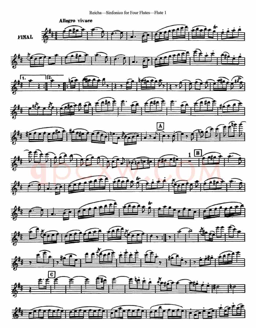 瑞查长笛四重奏（Flute 1）