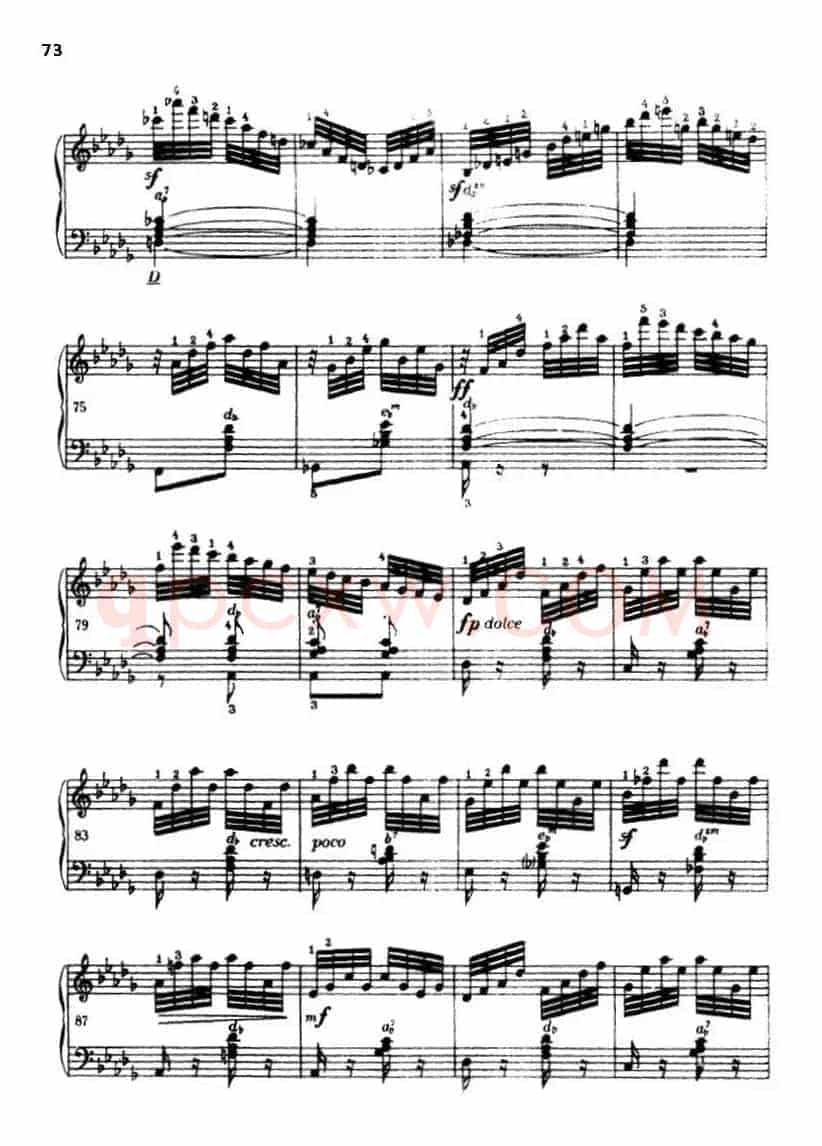 《车尔尼手风琴练习曲集》第Ⅲ册（P52—74）
