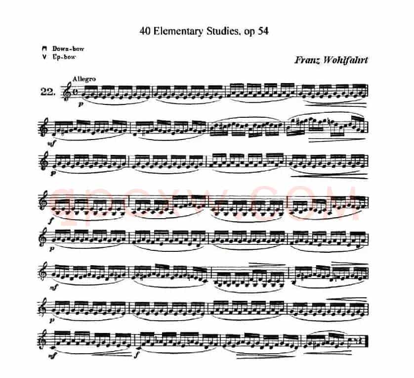 40首小提琴初级技巧练习曲之22