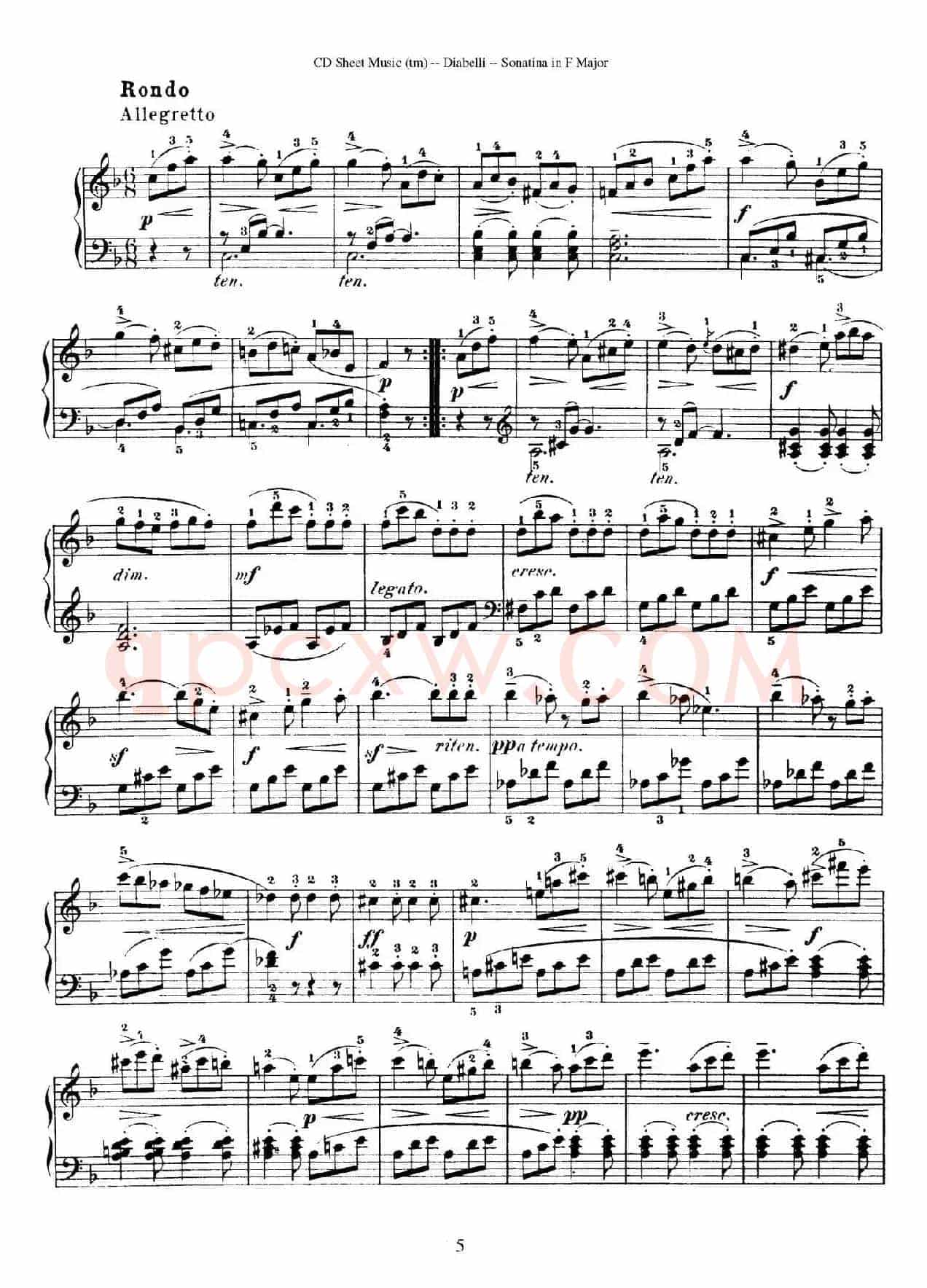 4 Piano Sonatinas(4首钢琴小奏鸣曲)(Op.151 No.3)