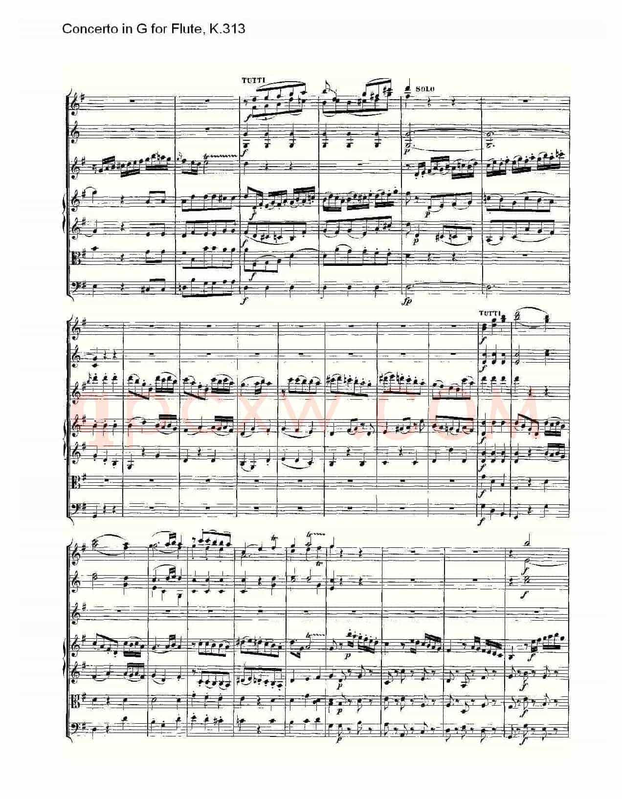 Concerto in G for Flute, K.313（G调长笛协奏曲, K.313）