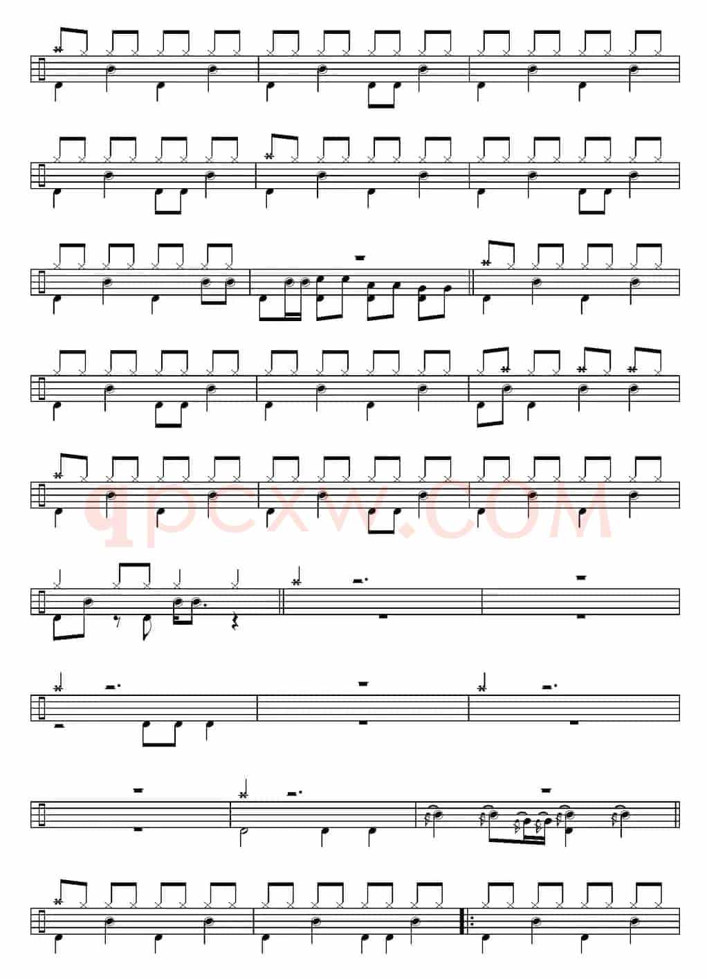 爵士鼓谱：Bryan Adams-Summer of 69