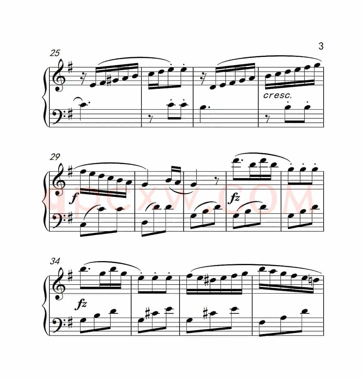 第三级B组 小奏鸣曲（中国音乐学院钢琴考级作品1~6级）