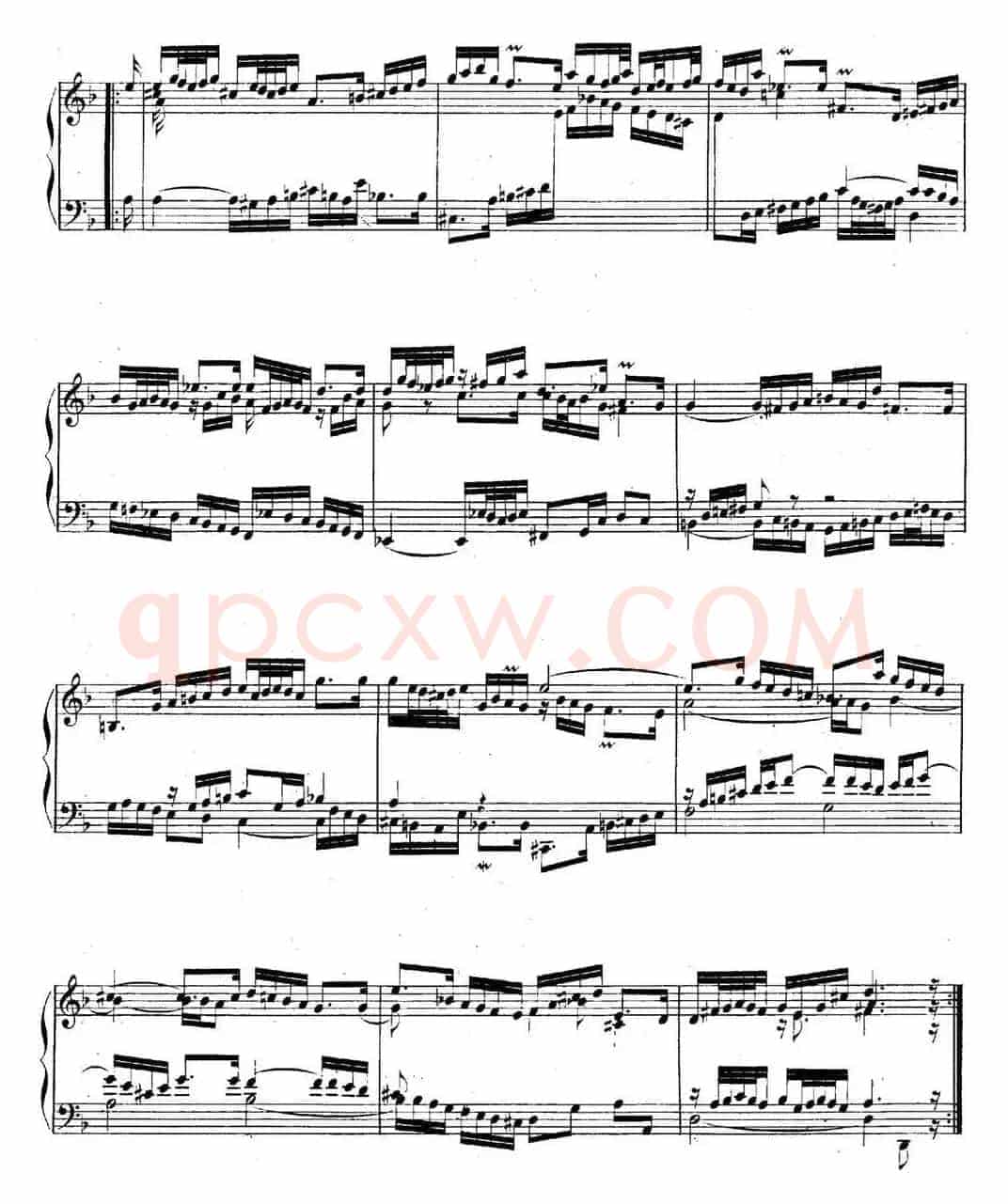 英国组曲No.6 巴赫 d小调 6th Suite BWV 811