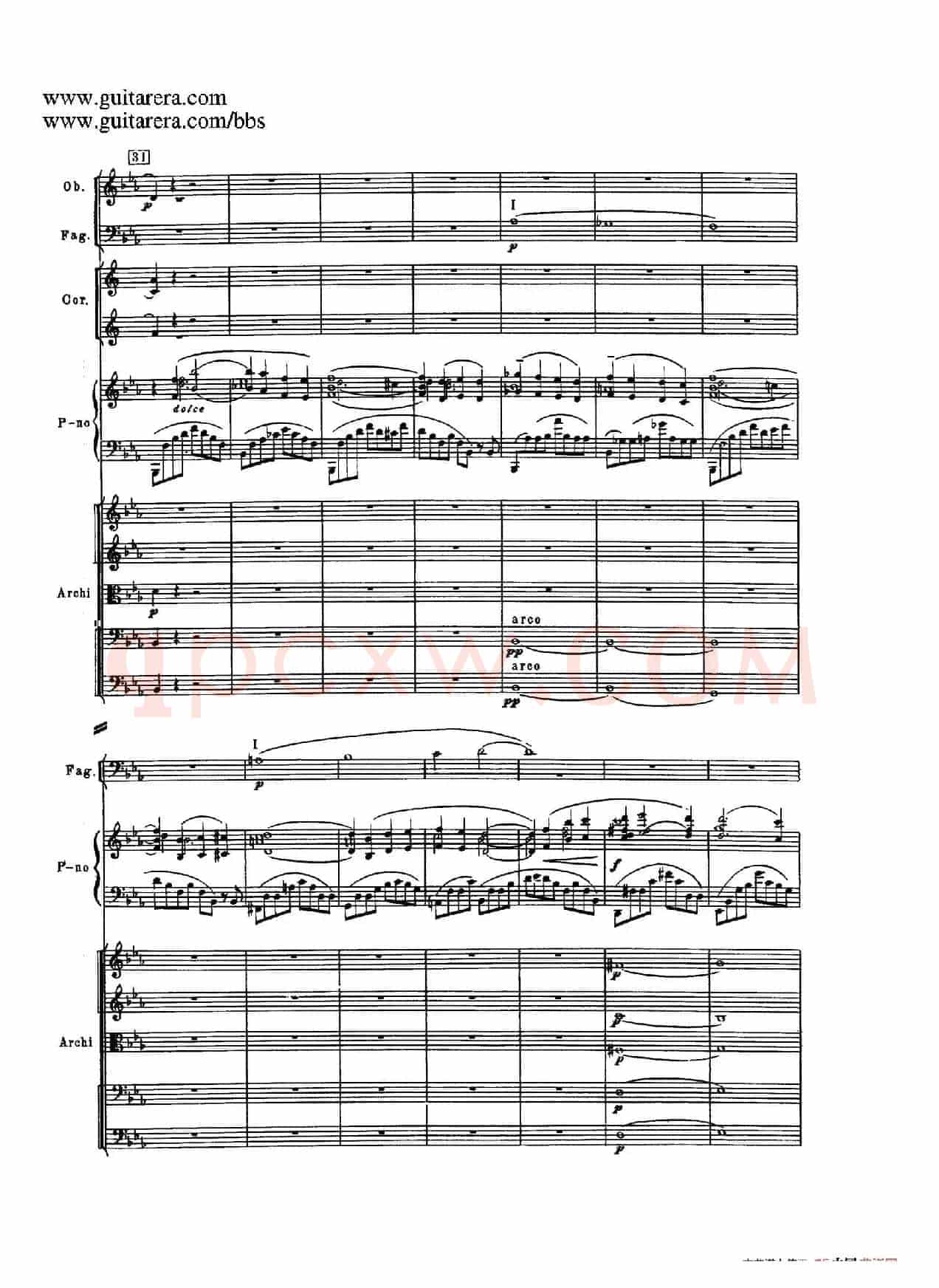 c小调第二钢琴协奏曲 Op.18（第三乐章总谱P1——12）