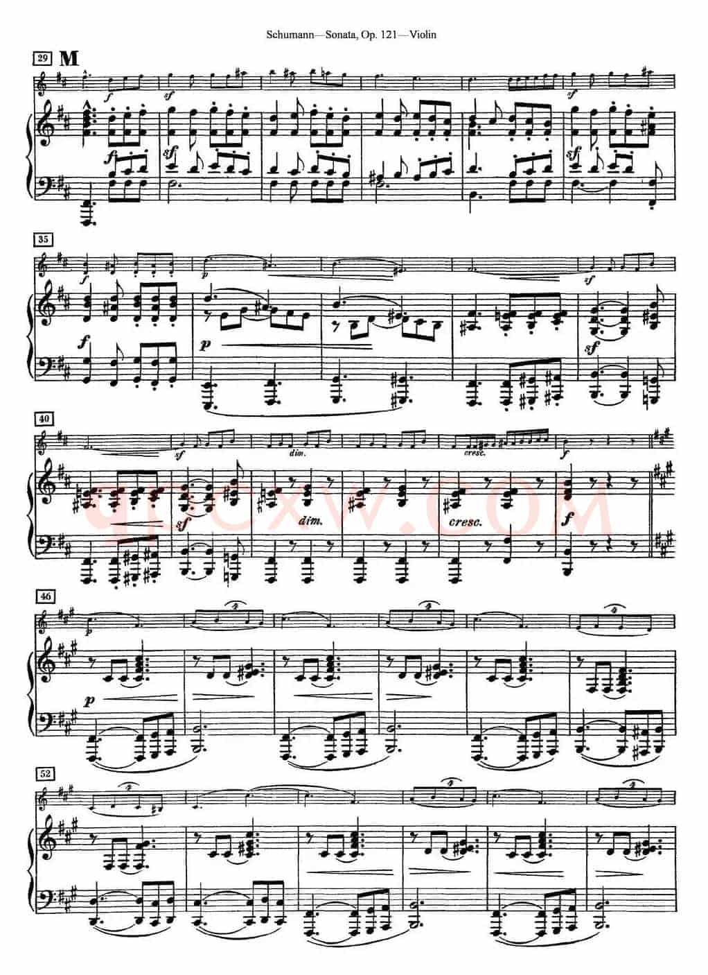 Violin Sonata Op.121（小提琴+钢琴伴奏）