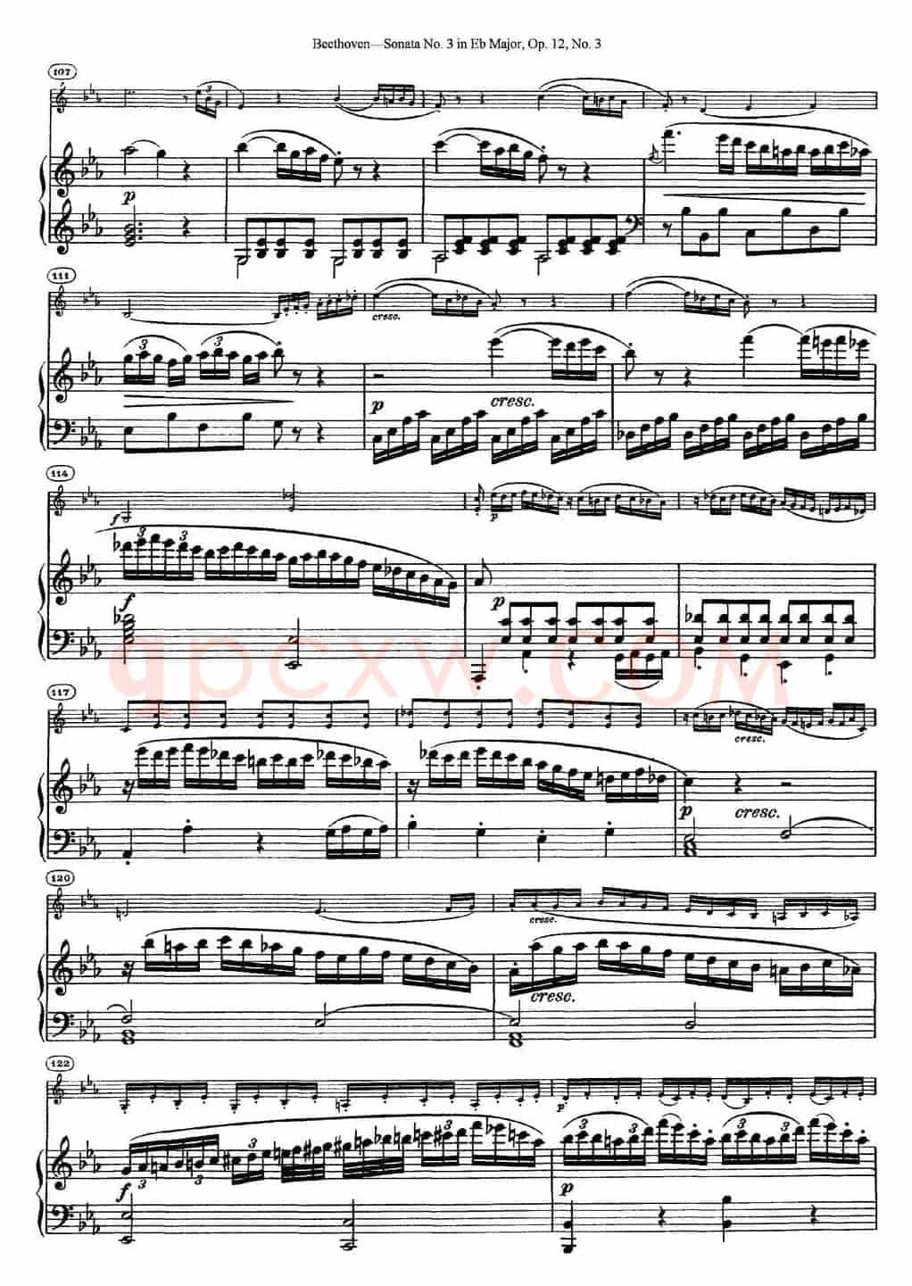 Violin Sonata No.3 in Eb Major Op.12 No.3（小提琴+钢琴伴奏）