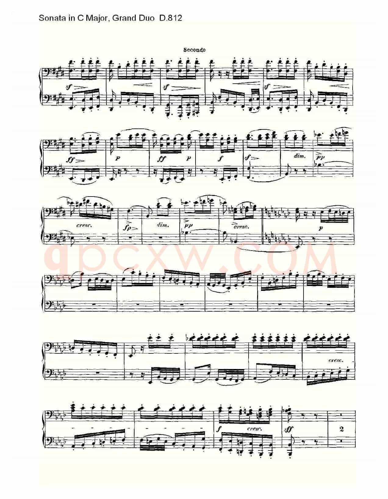 Sonata in C Major, Grand Duo D.812(C大调奏鸣曲,盛大的二重奏 )