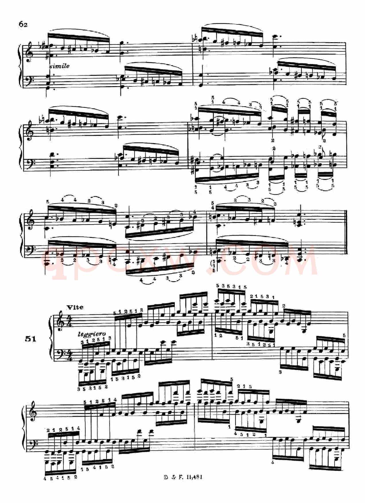 51 Exercises, WoO 6（51首钢琴练习 38—51）