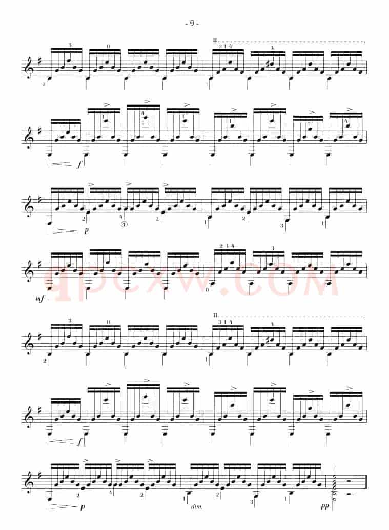 Mauro Giuliani《12 Studies,Op.48》（STUDY 6）