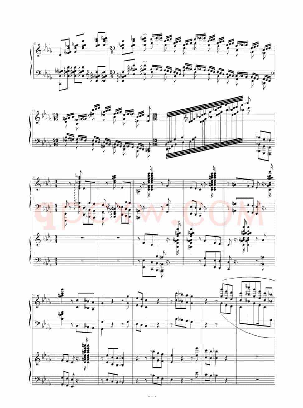 降b小调第一钢琴协奏曲（四手联弹）