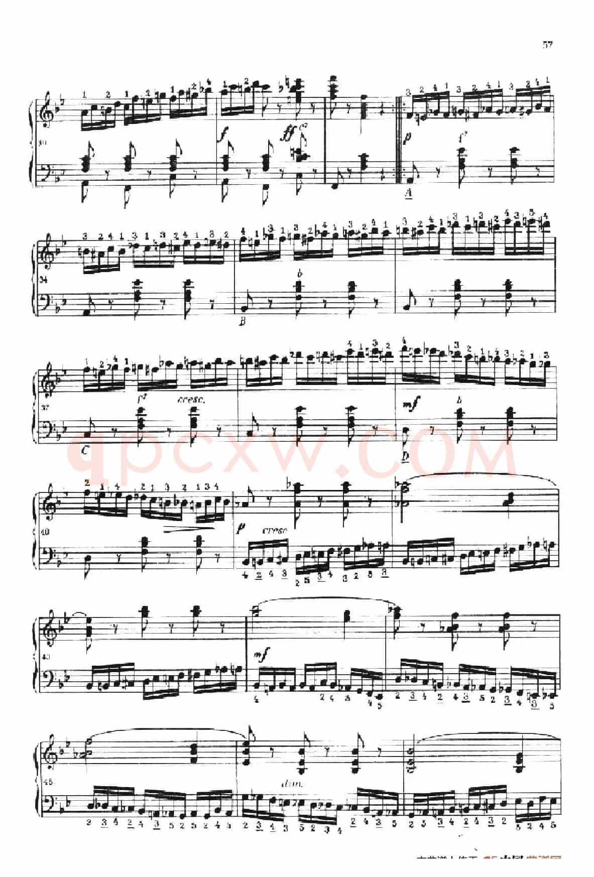 《车尔尼手风琴练习曲集》第Ⅱ册（第24首）