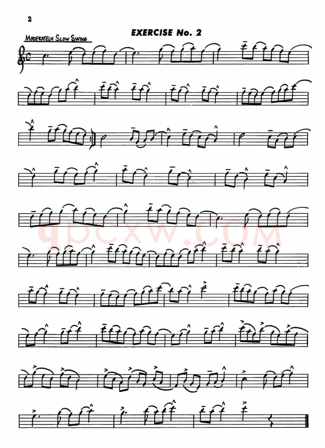 Basic Jazz Conception for saxophone（EXERCISE No.2）