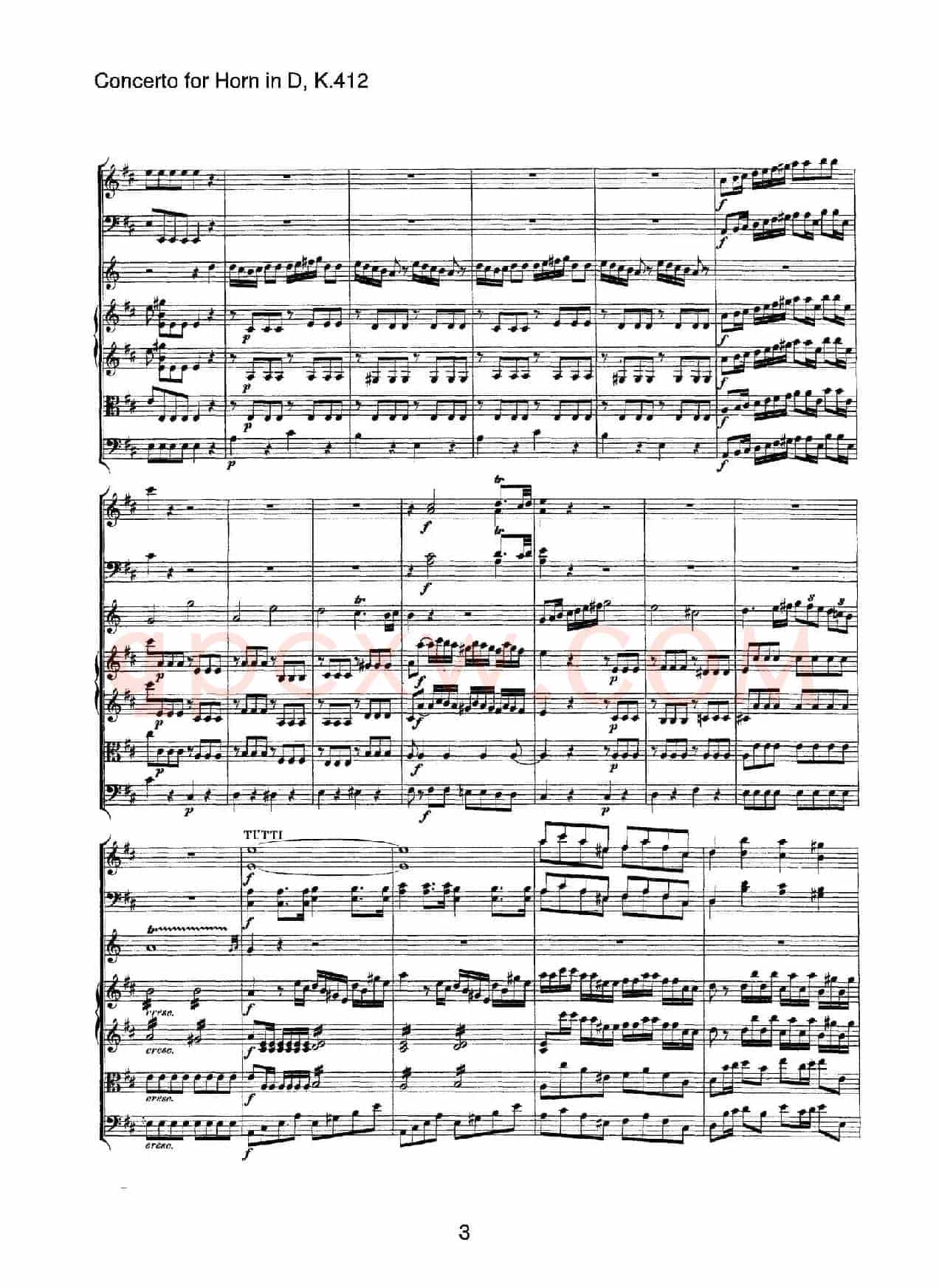 Concerto for Horn in D,K.412(D大调第一圆号协奏曲K412号作品)