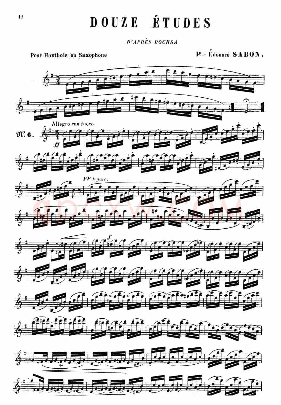 E.Sabon-12首练习曲(6)