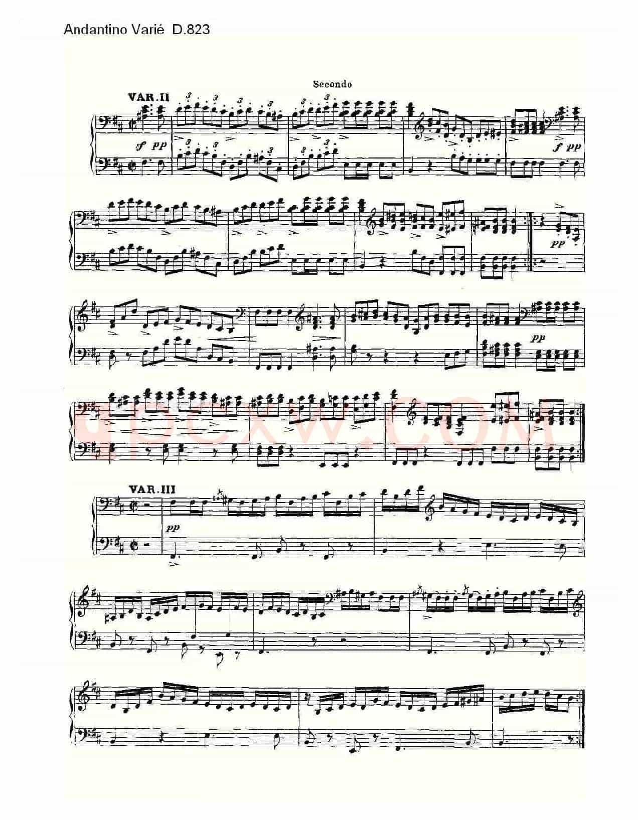 Andantino Varié D.823(小行板杂集 D.823)