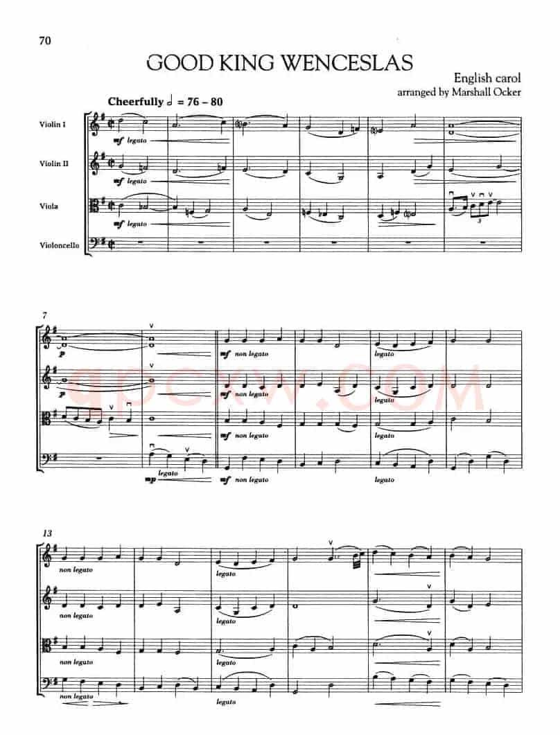 GOOD KING WENCESLAS（弦乐四重奏）
