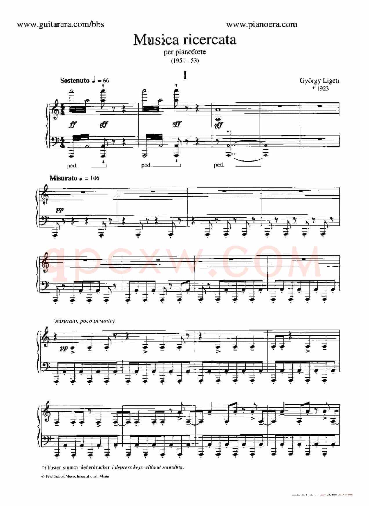 Musica Ricercata(音乐习作·1)