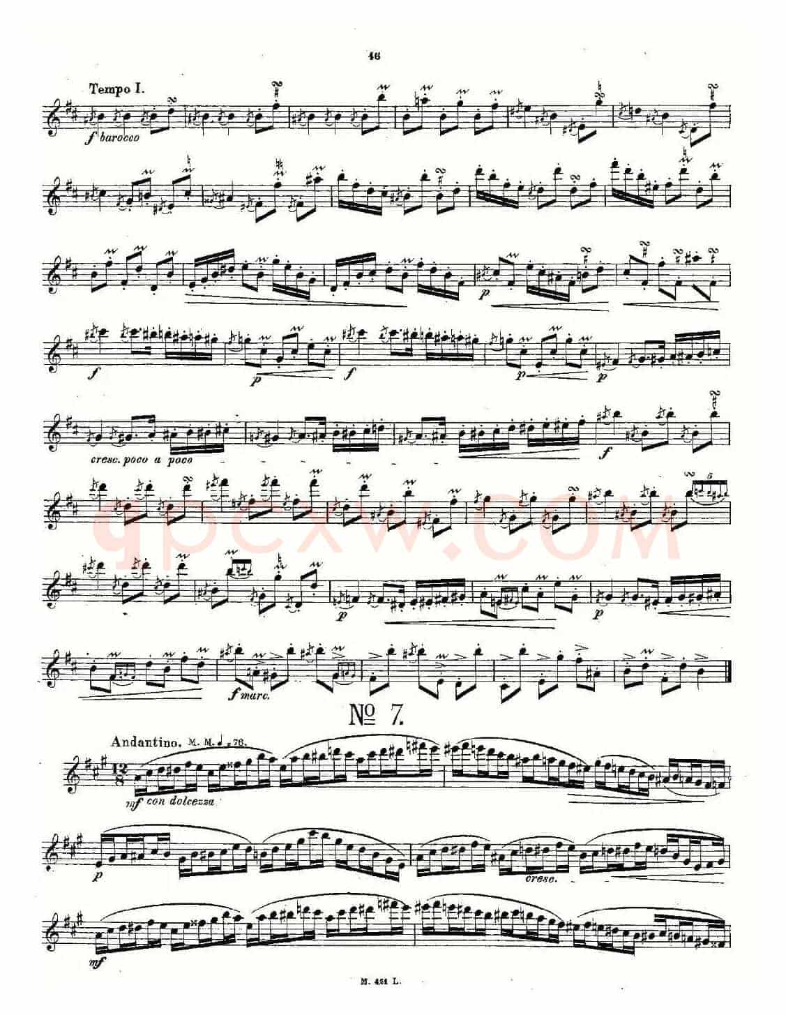 24首长笛练习曲 Op.15 之6—10