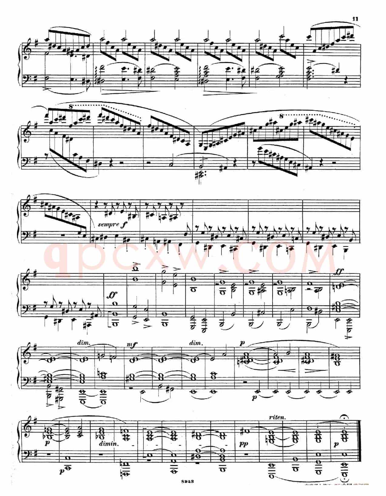 Piano Sonata in e Minor Op.28（e小调钢琴奏鸣曲）