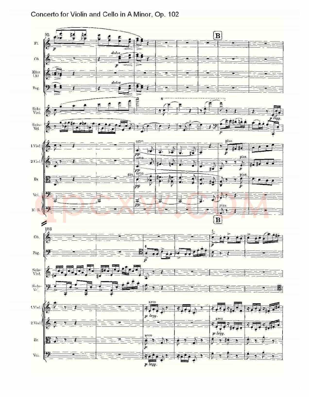 A小调小提琴与大提琴协奏曲, Op.102第三乐章