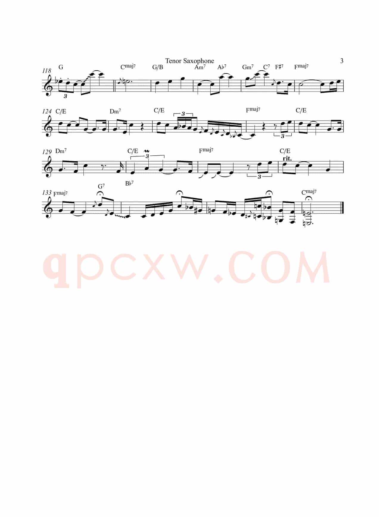 Thinking of You（次中音萨克斯）