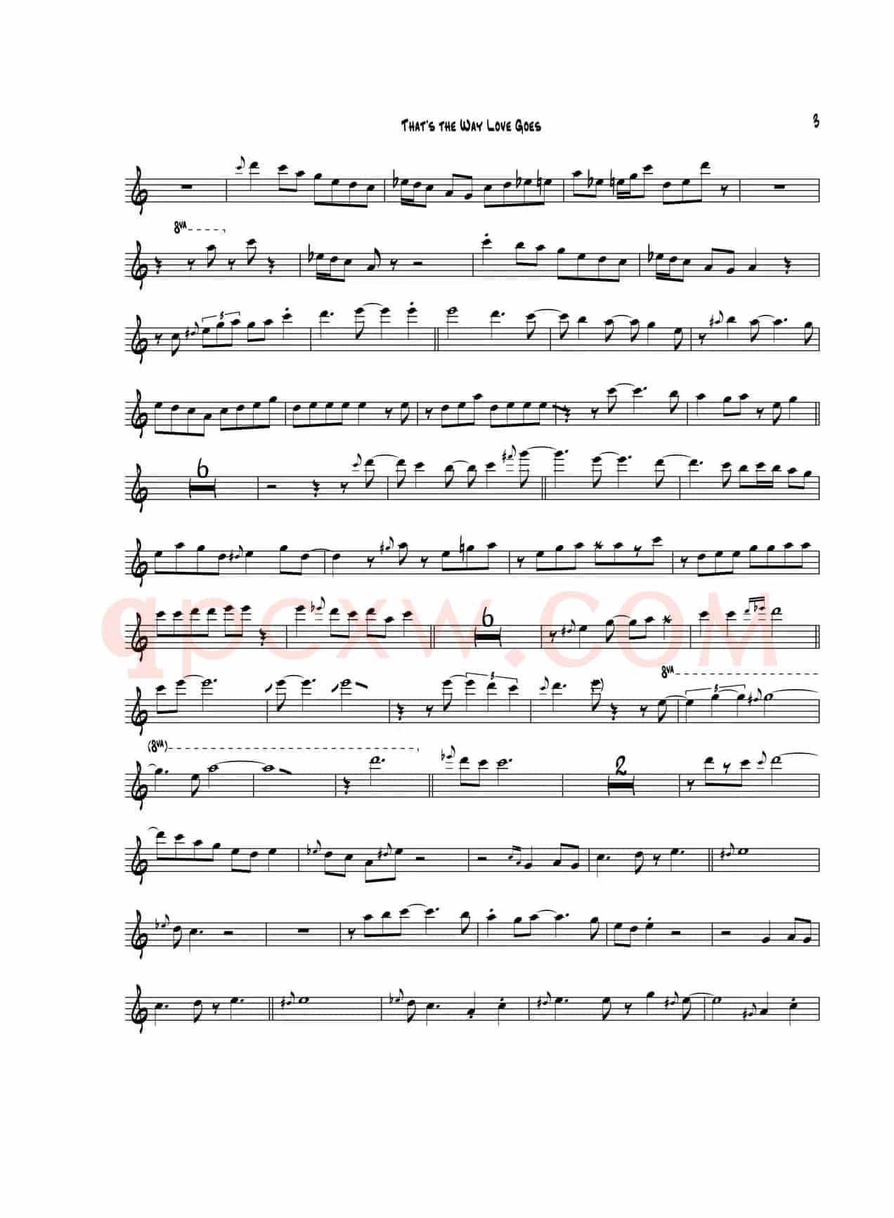 Thats The Way Love Goes（次中音萨克斯）