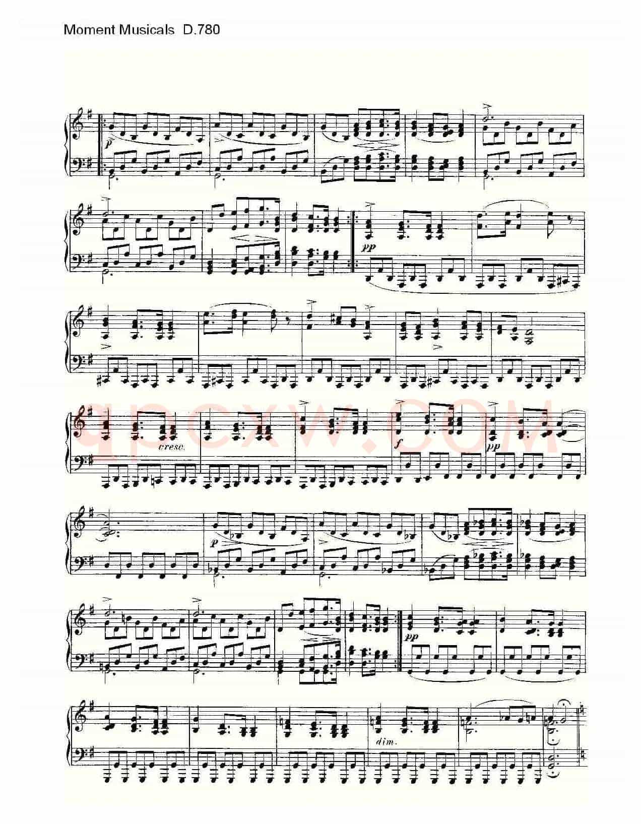 Moment Musicals D.780（6首音乐瞬间）